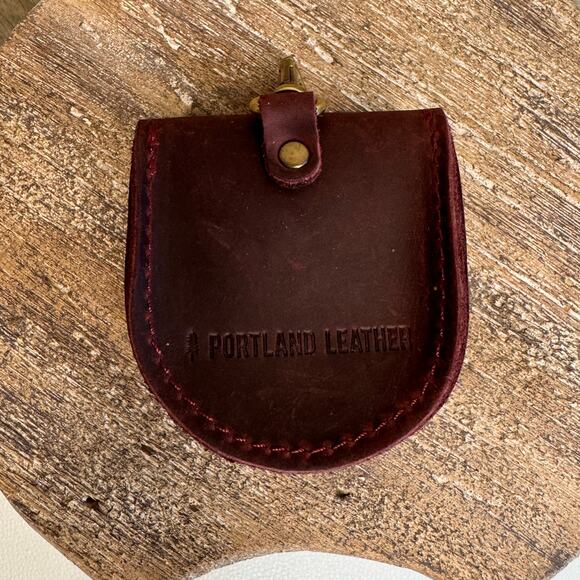 Portland Leather Petunia Pouch MERLOT Purse Charm FAST SHIP NEW - Picture 3 of 4